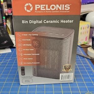 Pelonis 8in Digital Ceramic Heater New Sealed Box